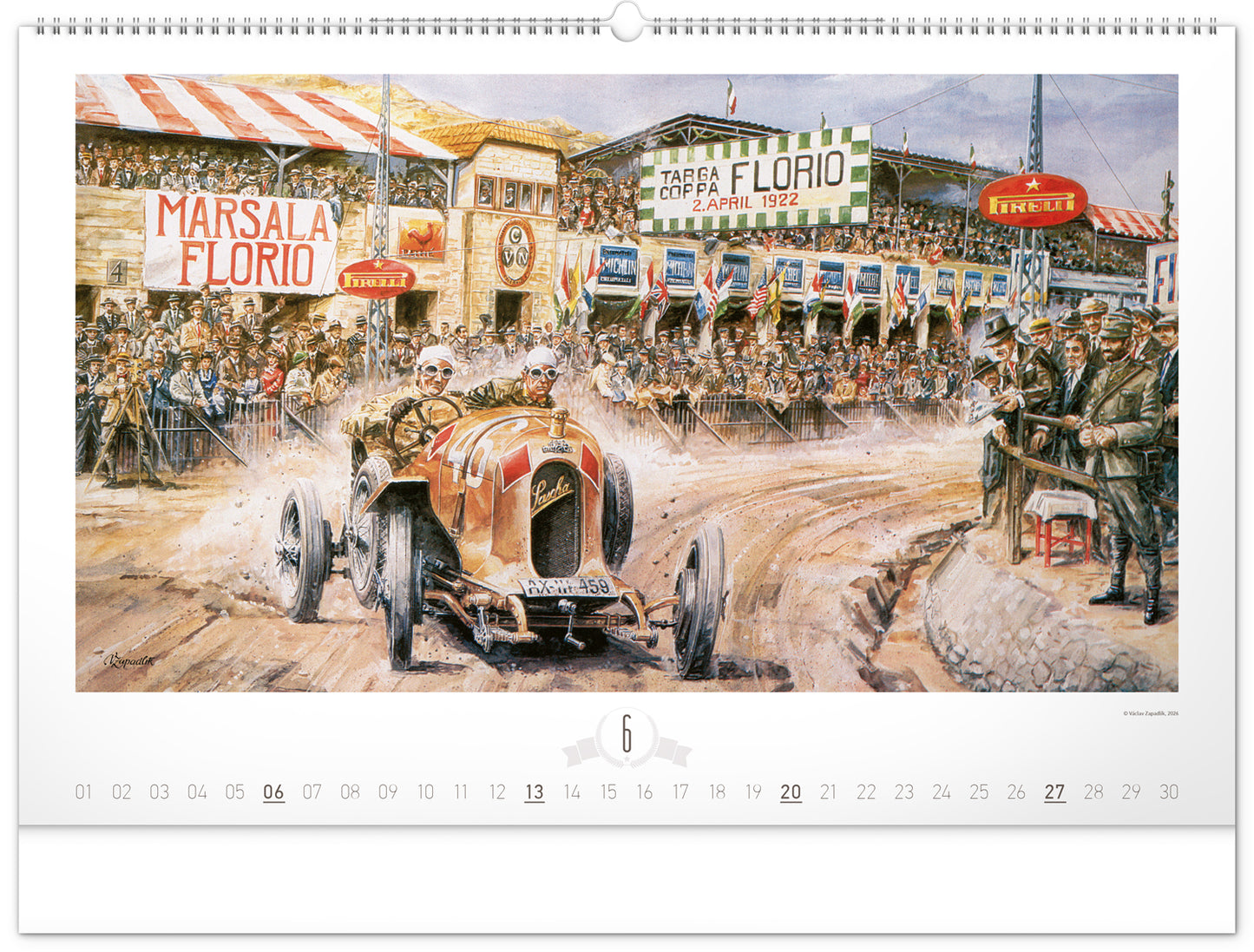 Wandkalender Oldtimer – Václav Zapadlík 2027, 64 x 42 cm