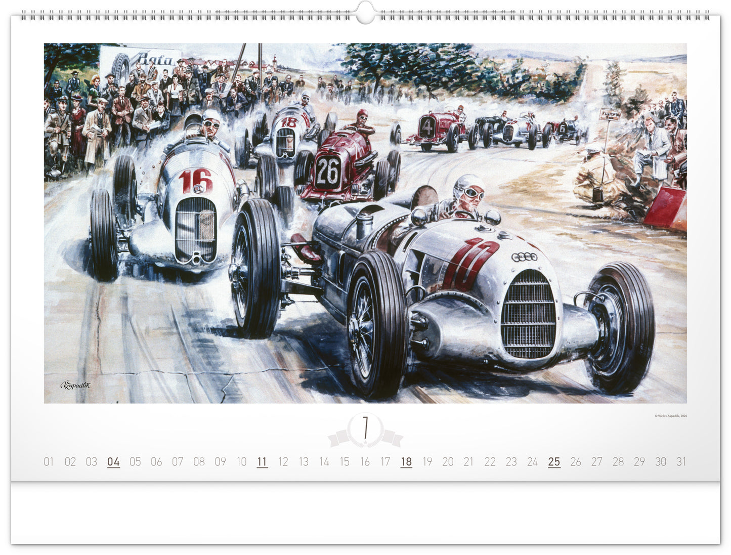 Wandkalender Oldtimer – Václav Zapadlík 2027, 64 x 42 cm