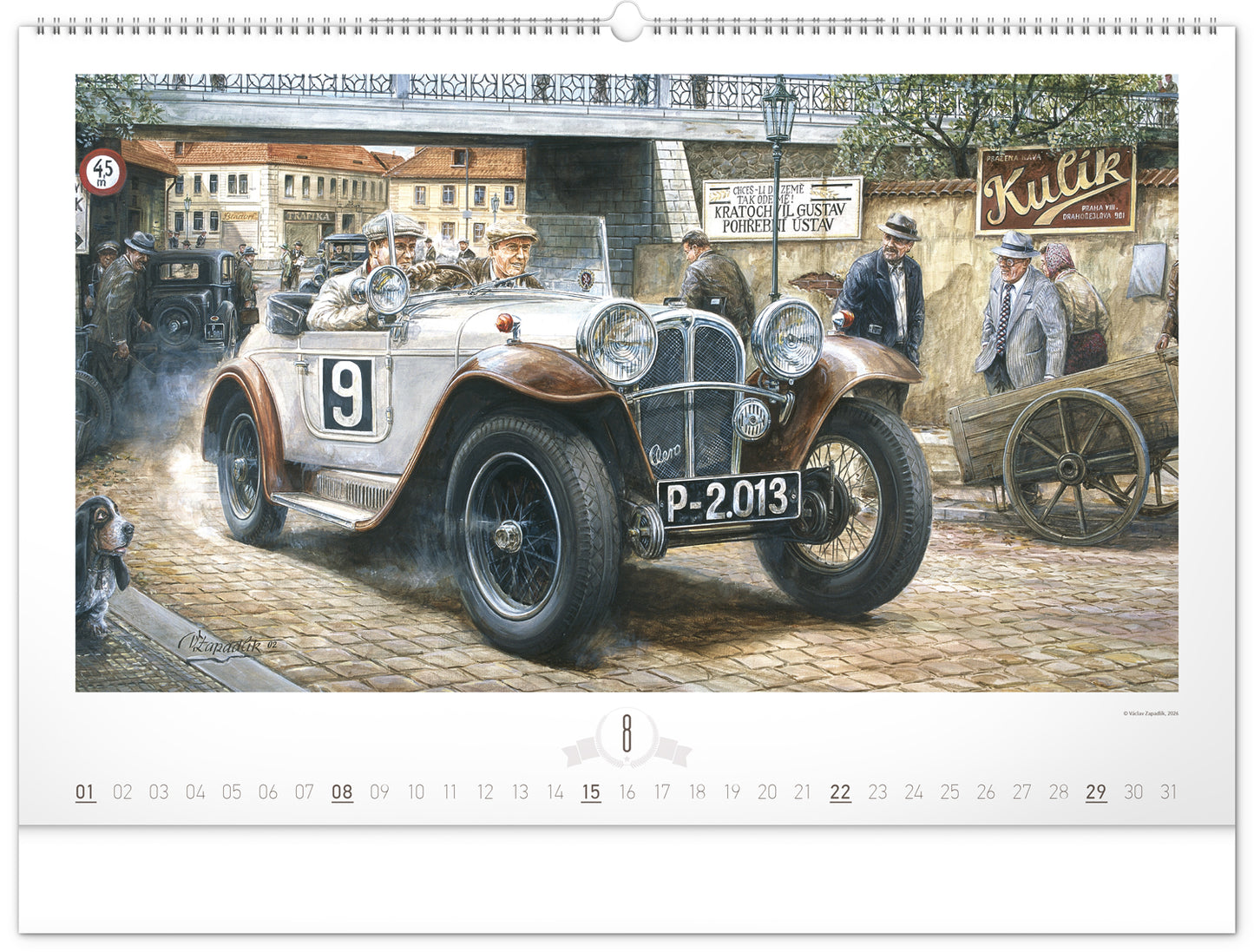 Wandkalender Oldtimer – Václav Zapadlík 2027, 64 x 42 cm