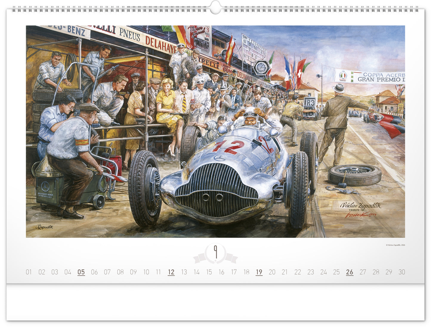 Wandkalender Oldtimer – Václav Zapadlík 2027, 64 x 42 cm
