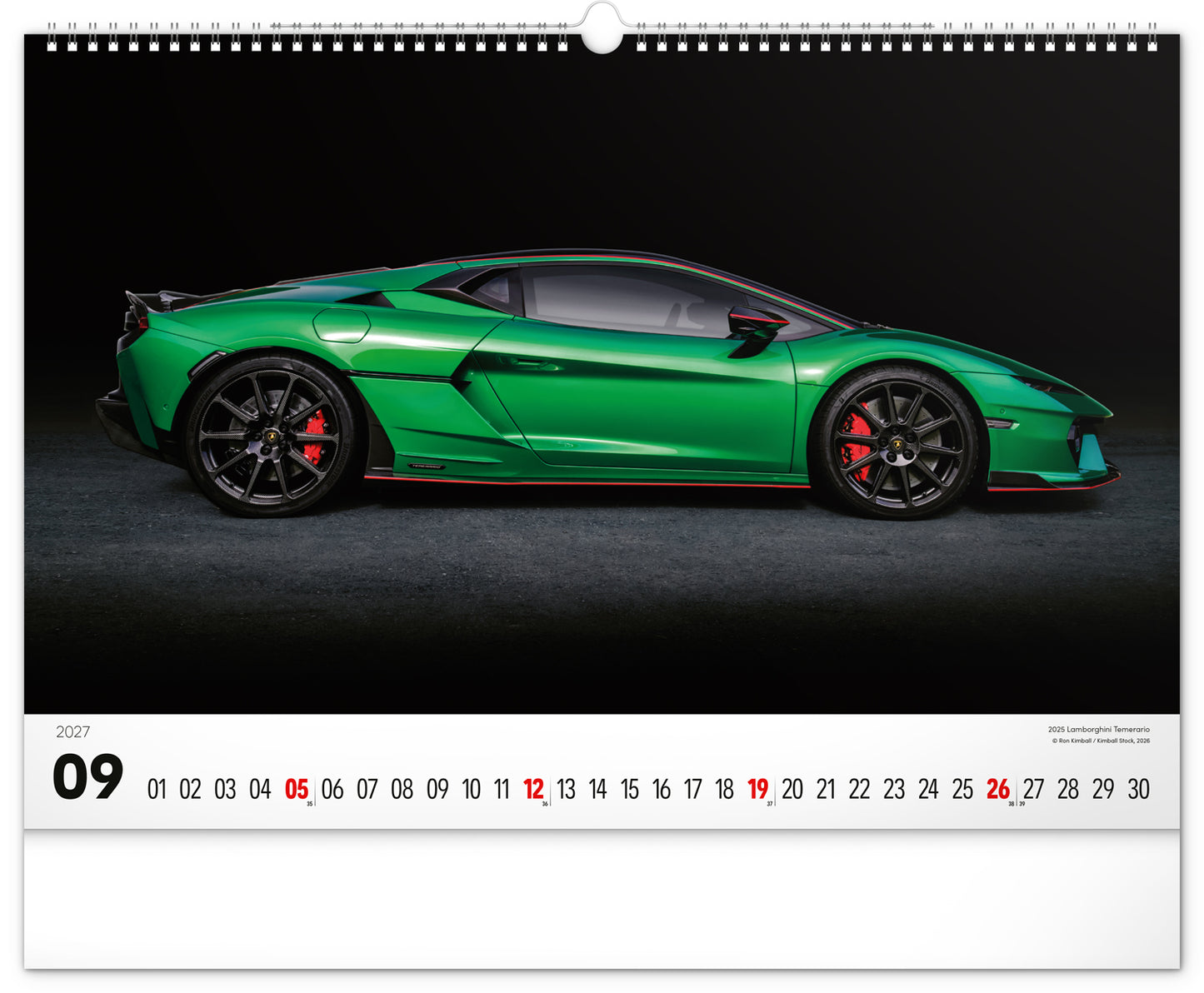Wandkalender Autos 2027, 48 x 33 cm