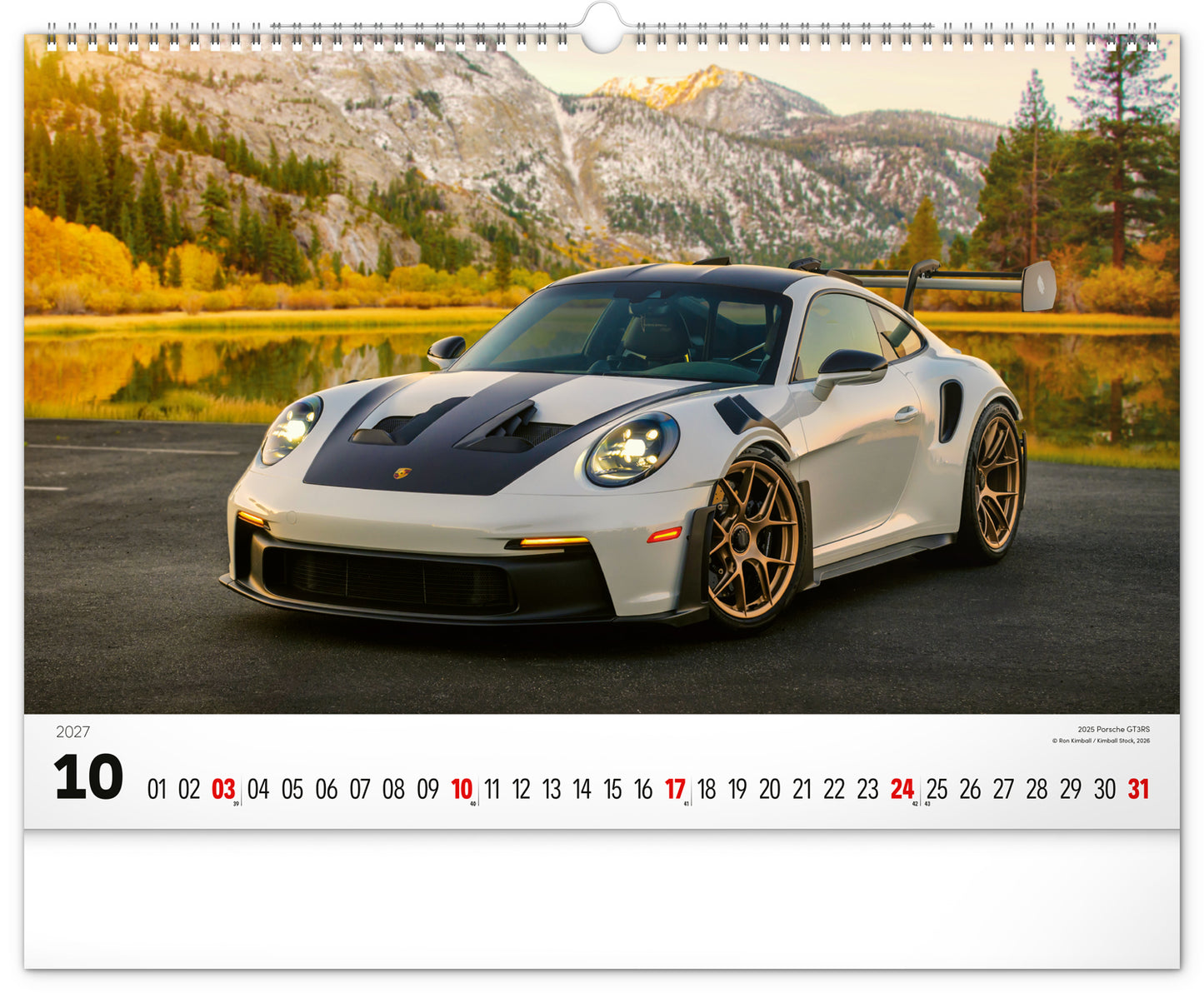 Wandkalender Autos 2027, 48 x 33 cm