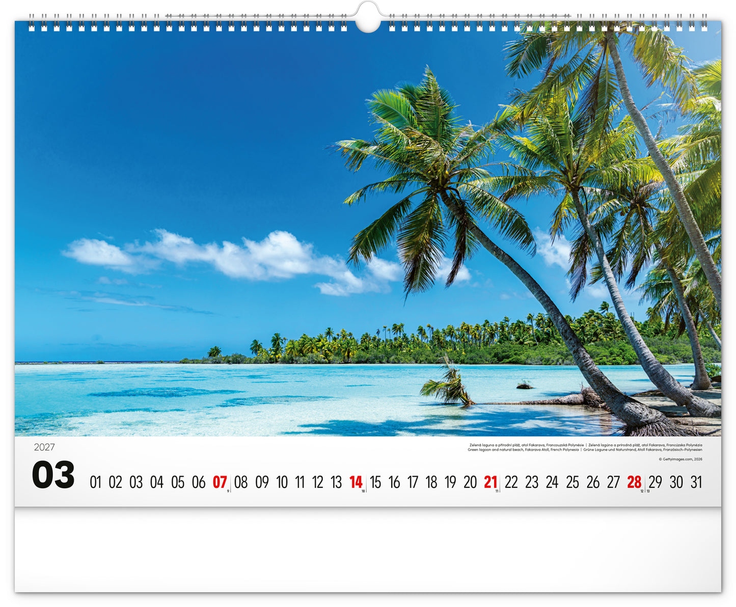 Wandkalender Meer 2027, 48 x 33 cm