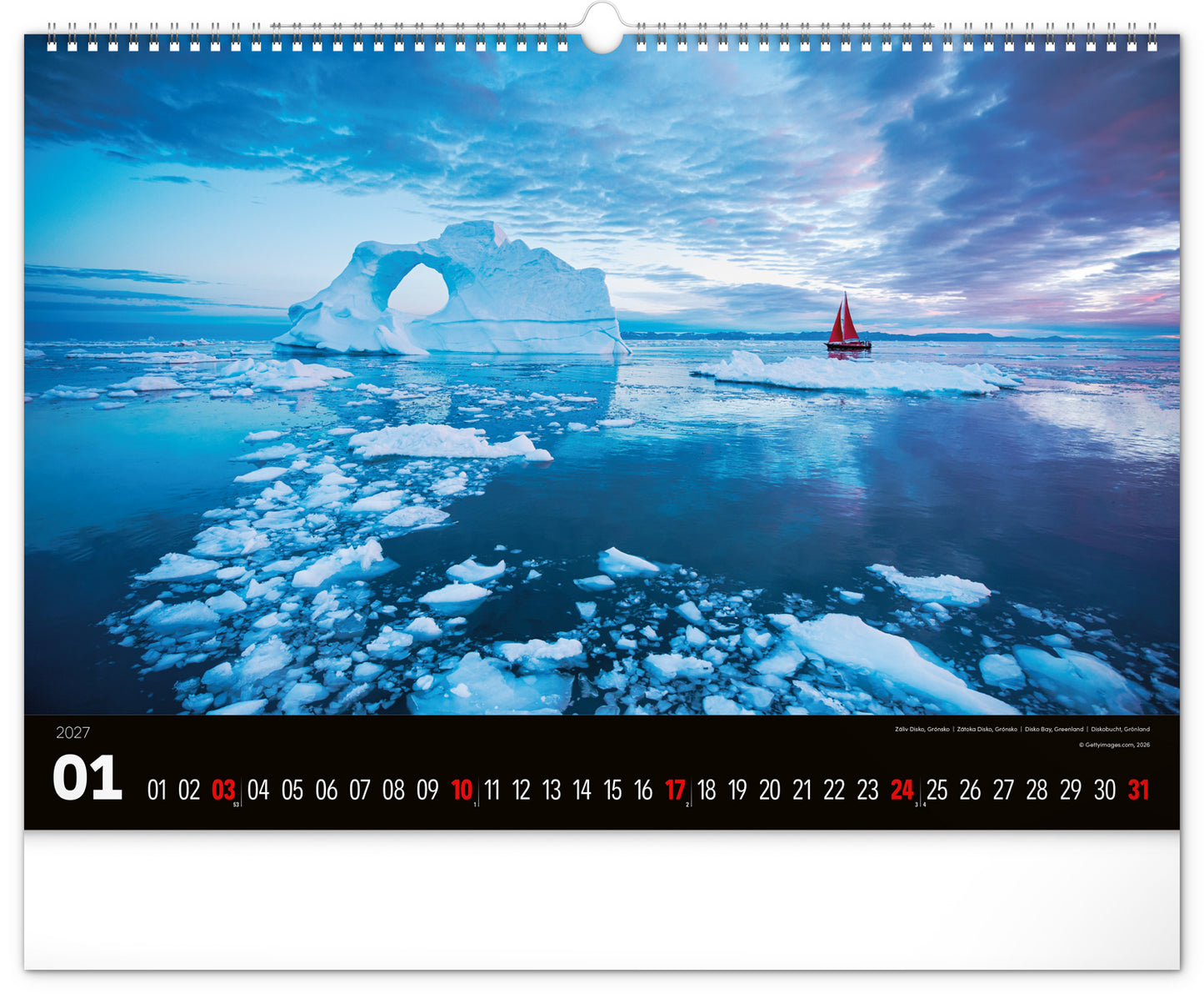 Wandkalender Landschaften 2027, 48 x 33 cm