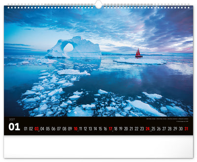 Wandkalender Landschaften 2027, 48 x 33 cm