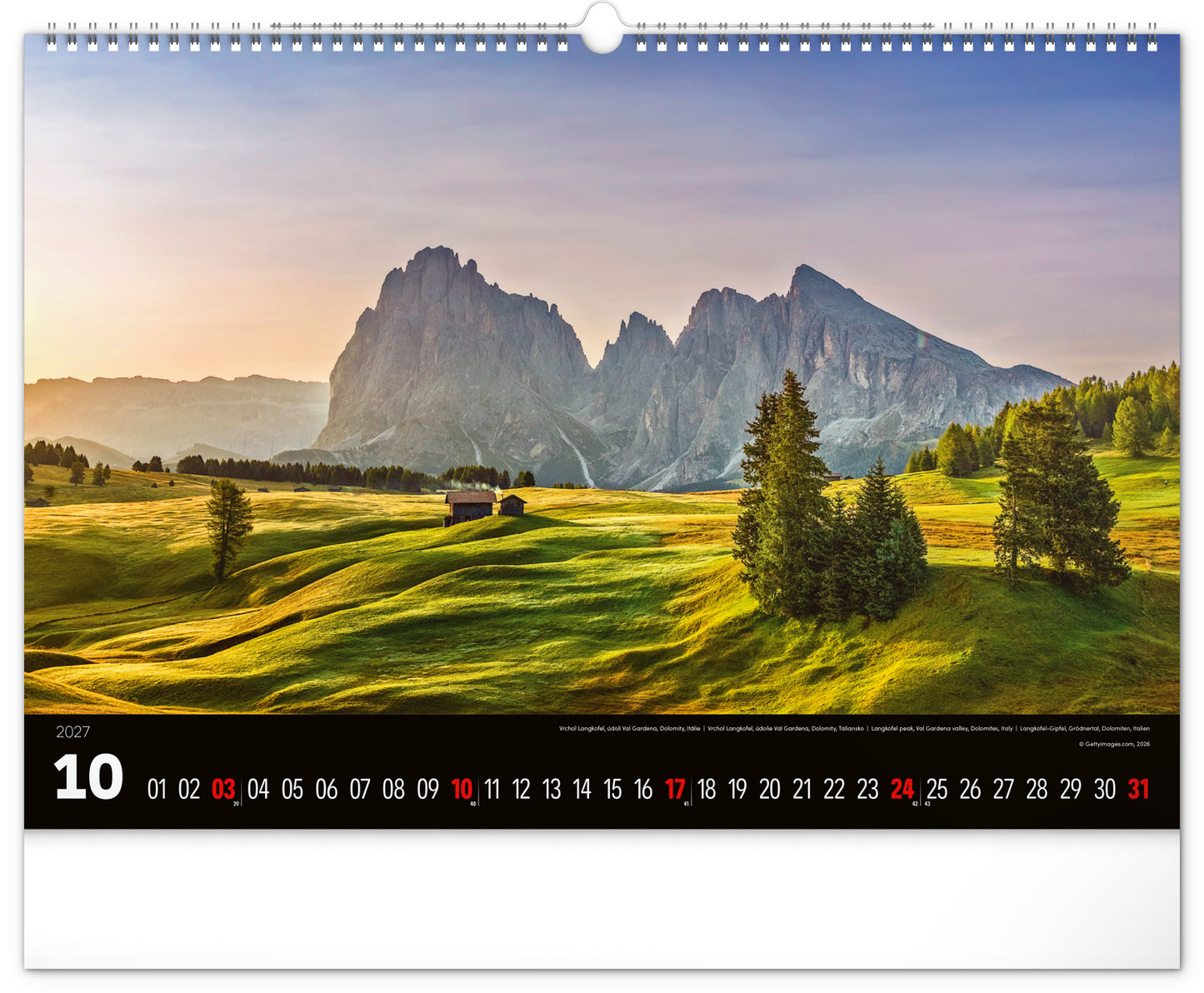 Wandkalender Landschaften 2027, 48 x 33 cm
