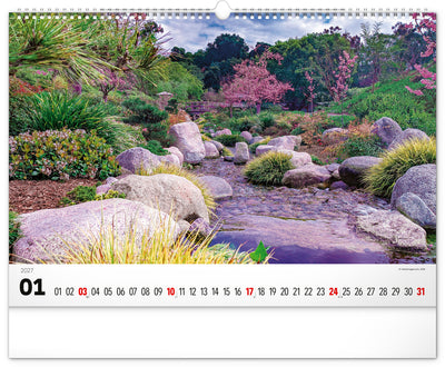 Wandkalender Gärten 2027, 48 x 33 cm