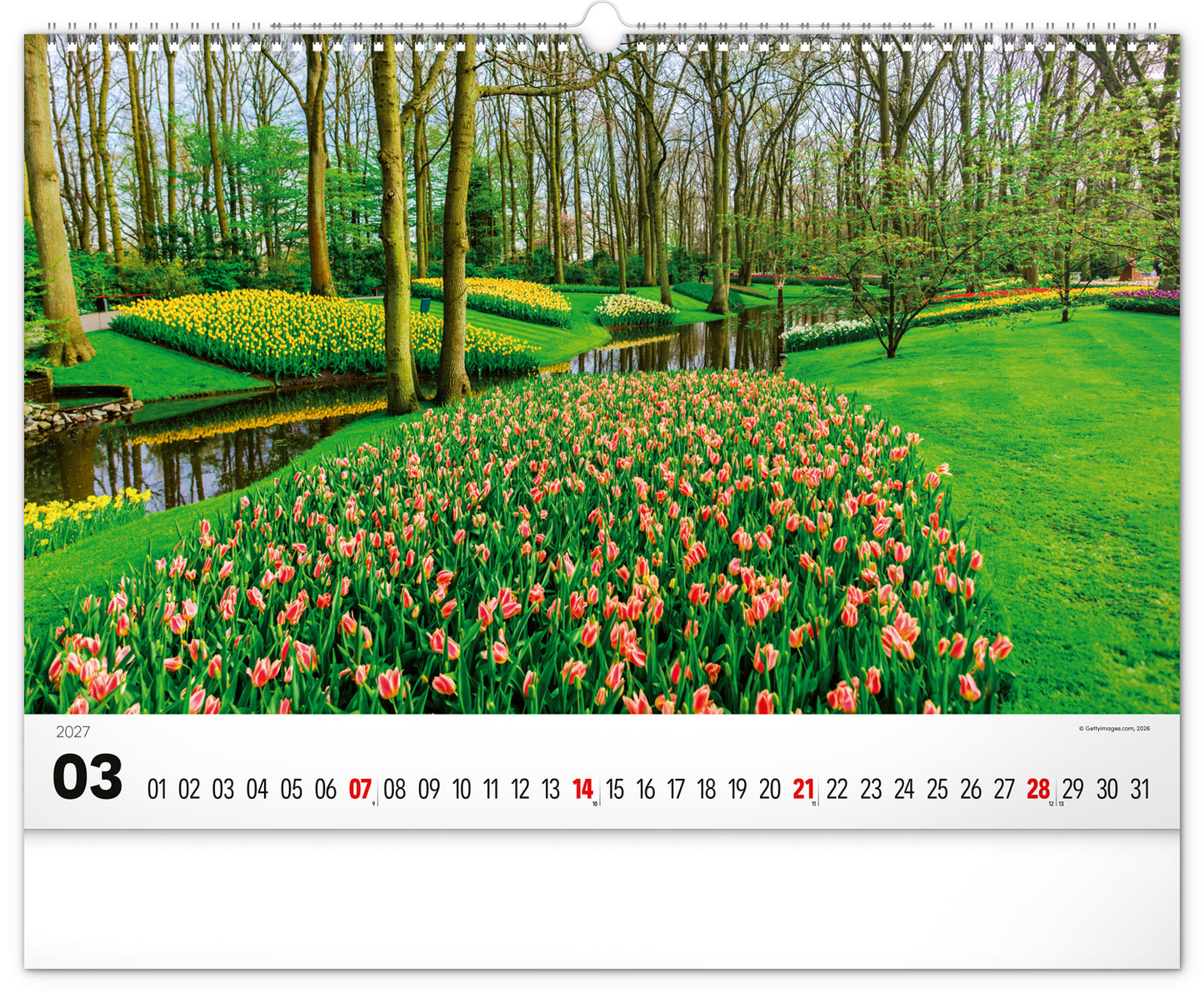Wandkalender Gärten 2027, 48 x 33 cm
