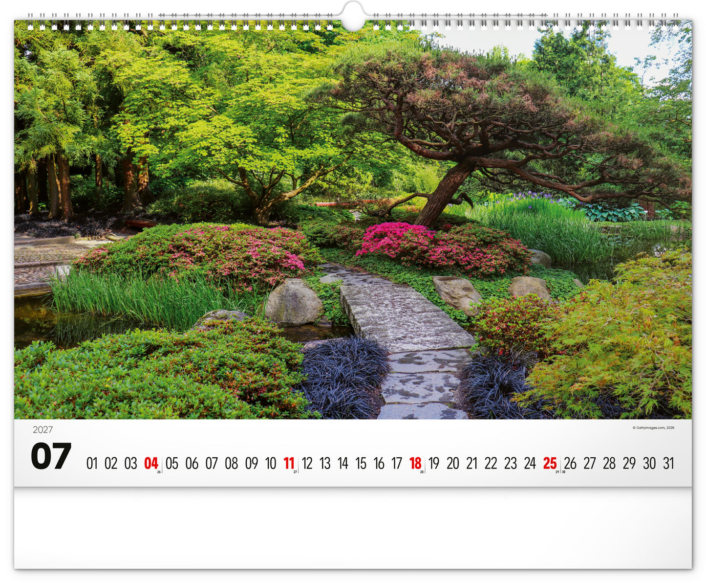Wandkalender Gärten 2027, 48 x 33 cm