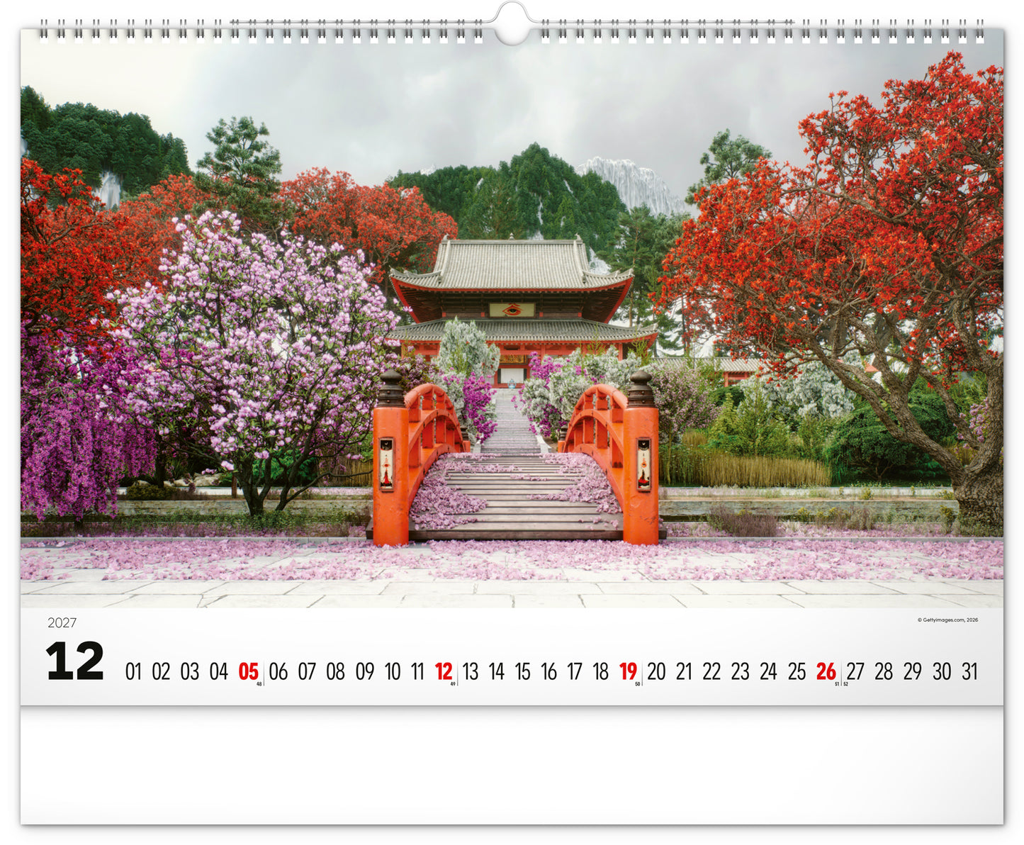 Wandkalender Gärten 2027, 48 x 33 cm