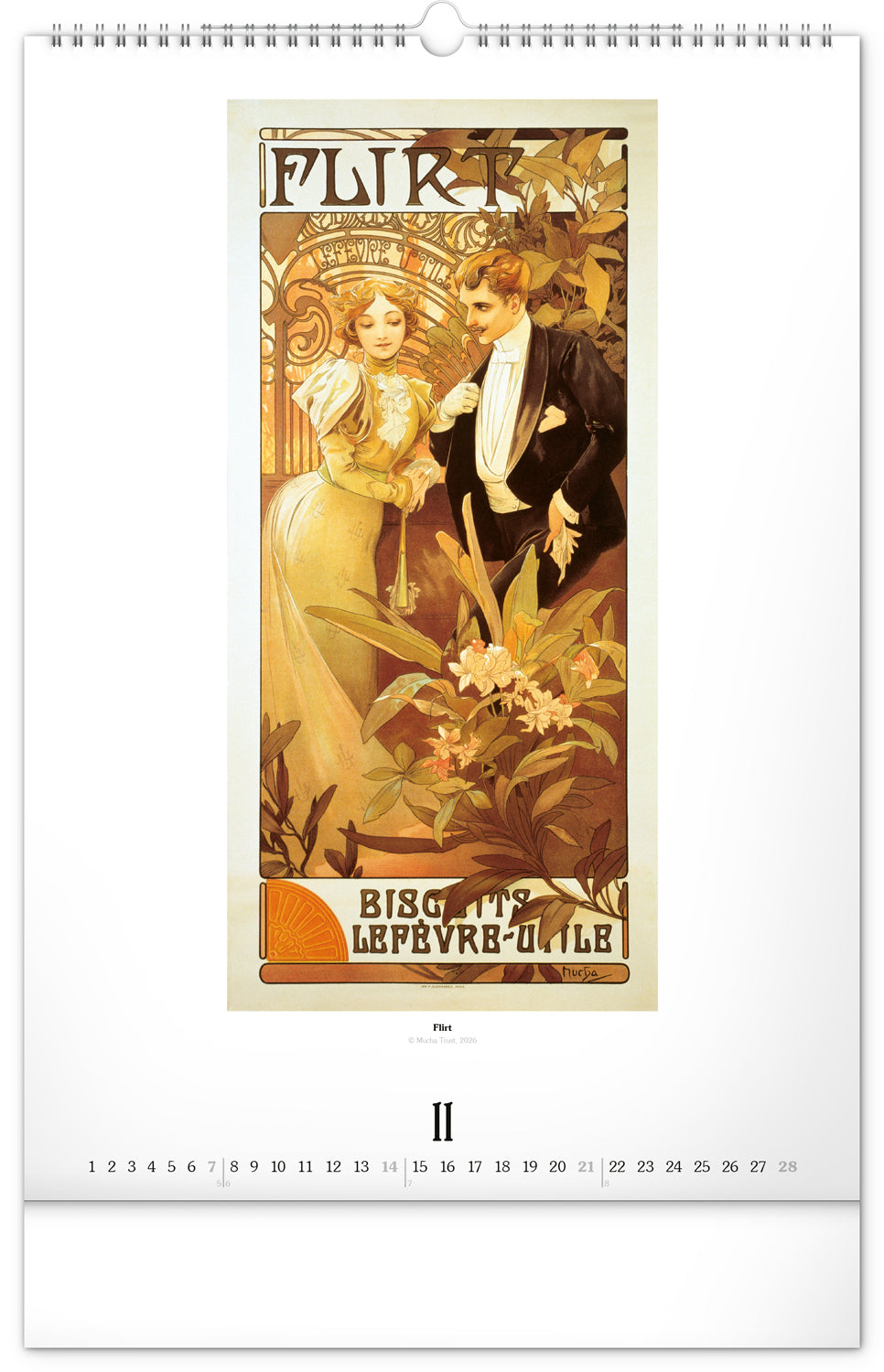 Wandkalender Alfons Mucha 2027, 33 x 46 cm