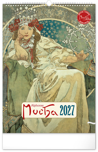 Wandkalender Alfons Mucha 2027, 33 x 46 cm