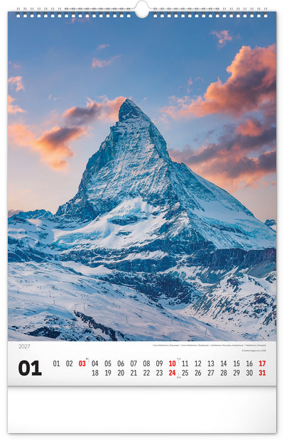 Wandkalender Berge 2027, 33 x 46 cm