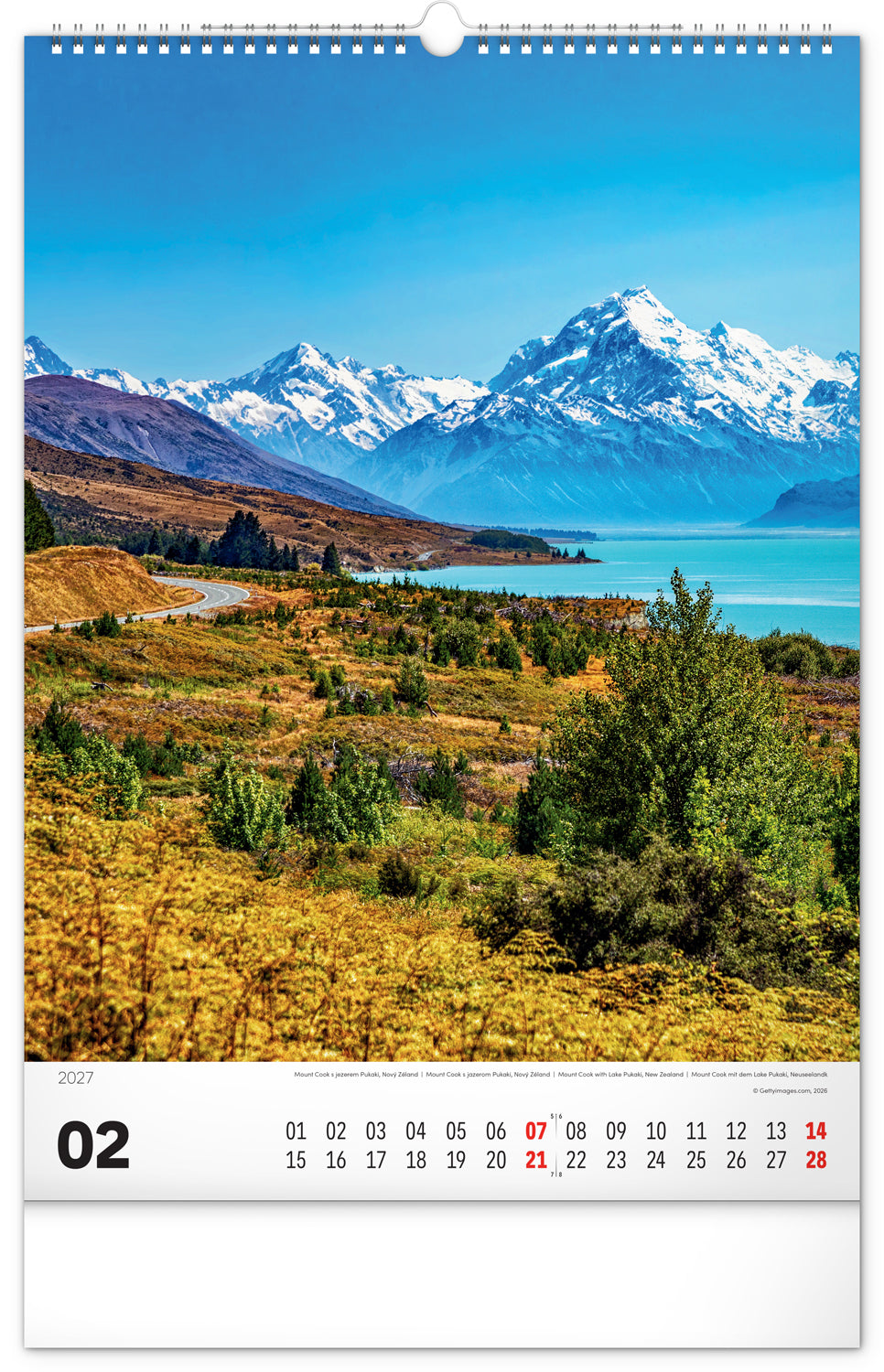 Wandkalender Berge 2027, 33 x 46 cm