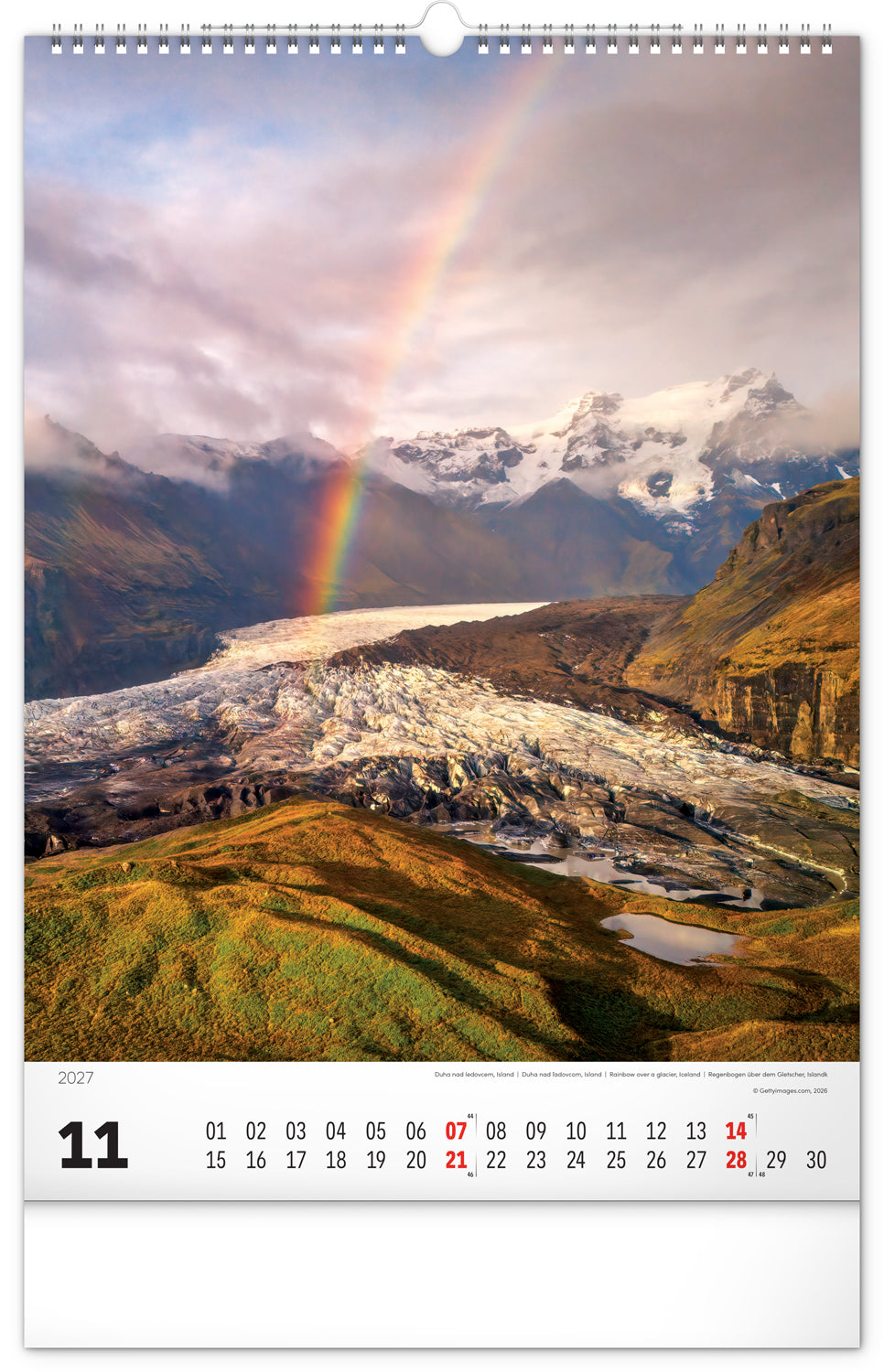 Wandkalender Berge 2027, 33 x 46 cm