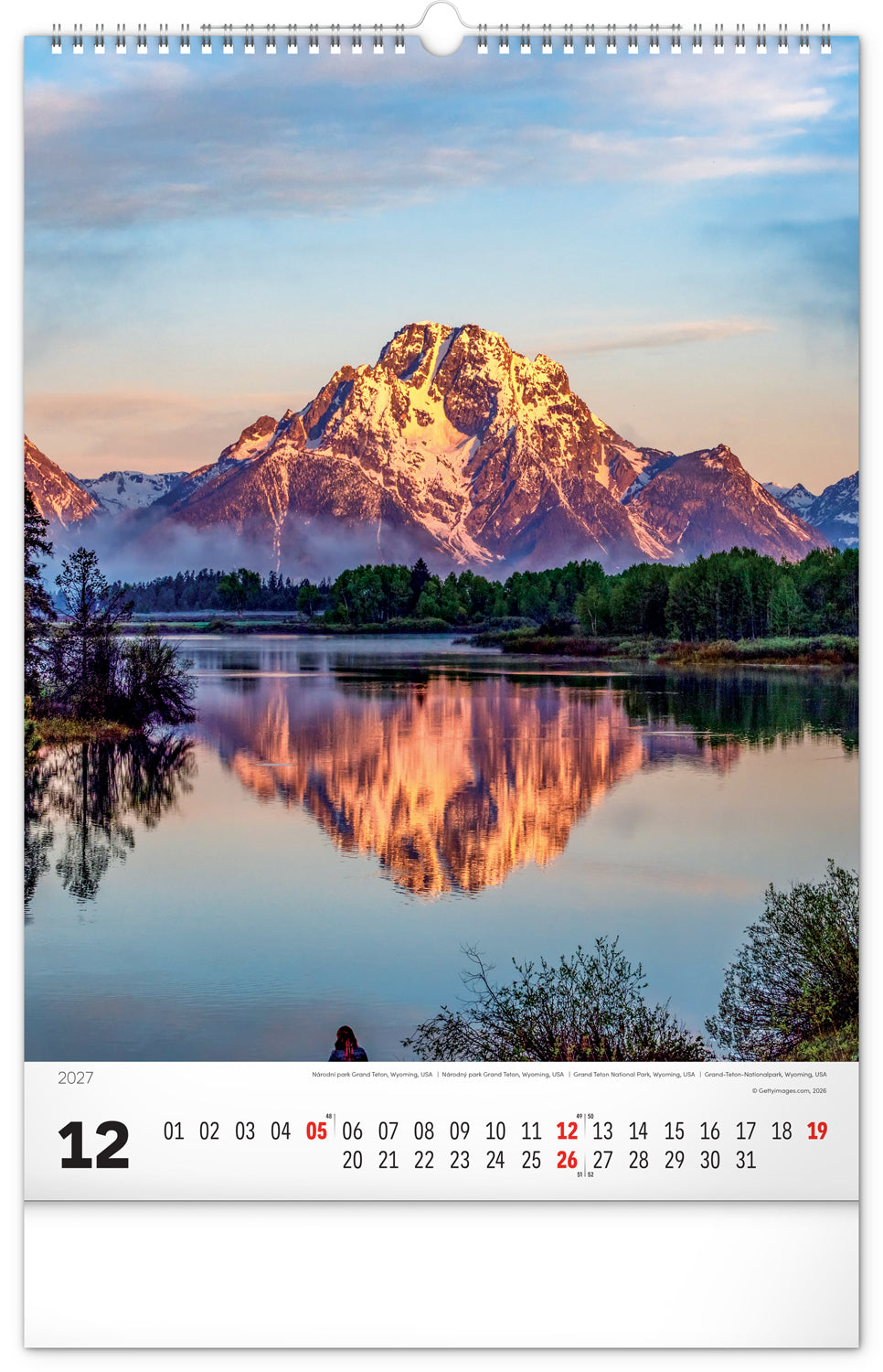 Wandkalender Berge 2027, 33 x 46 cm