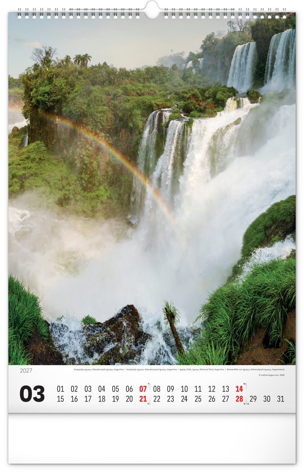 Wandkalender Nationalparks der Welt 2027, 33 x 46 cm