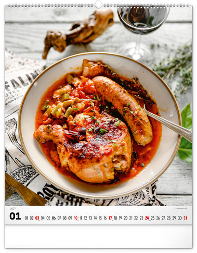 Wandkalender Gourmet 2027, 48 x 56 cm