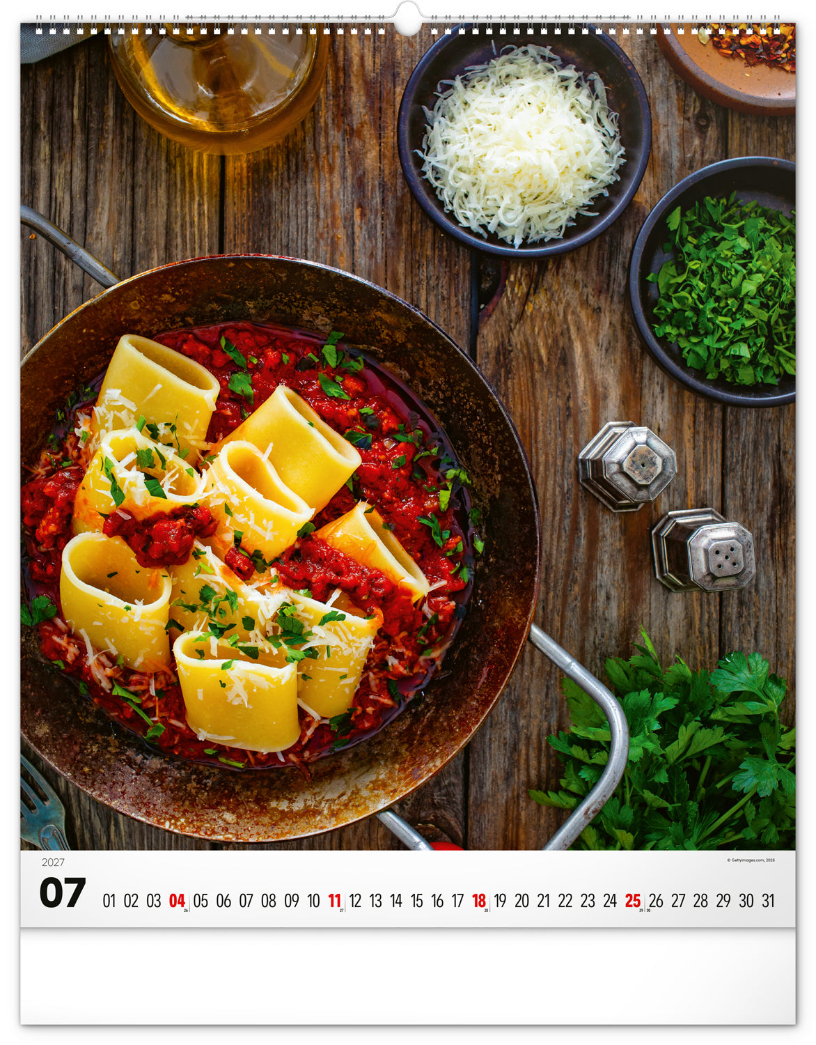 Wandkalender Gourmet 2027, 48 x 56 cm