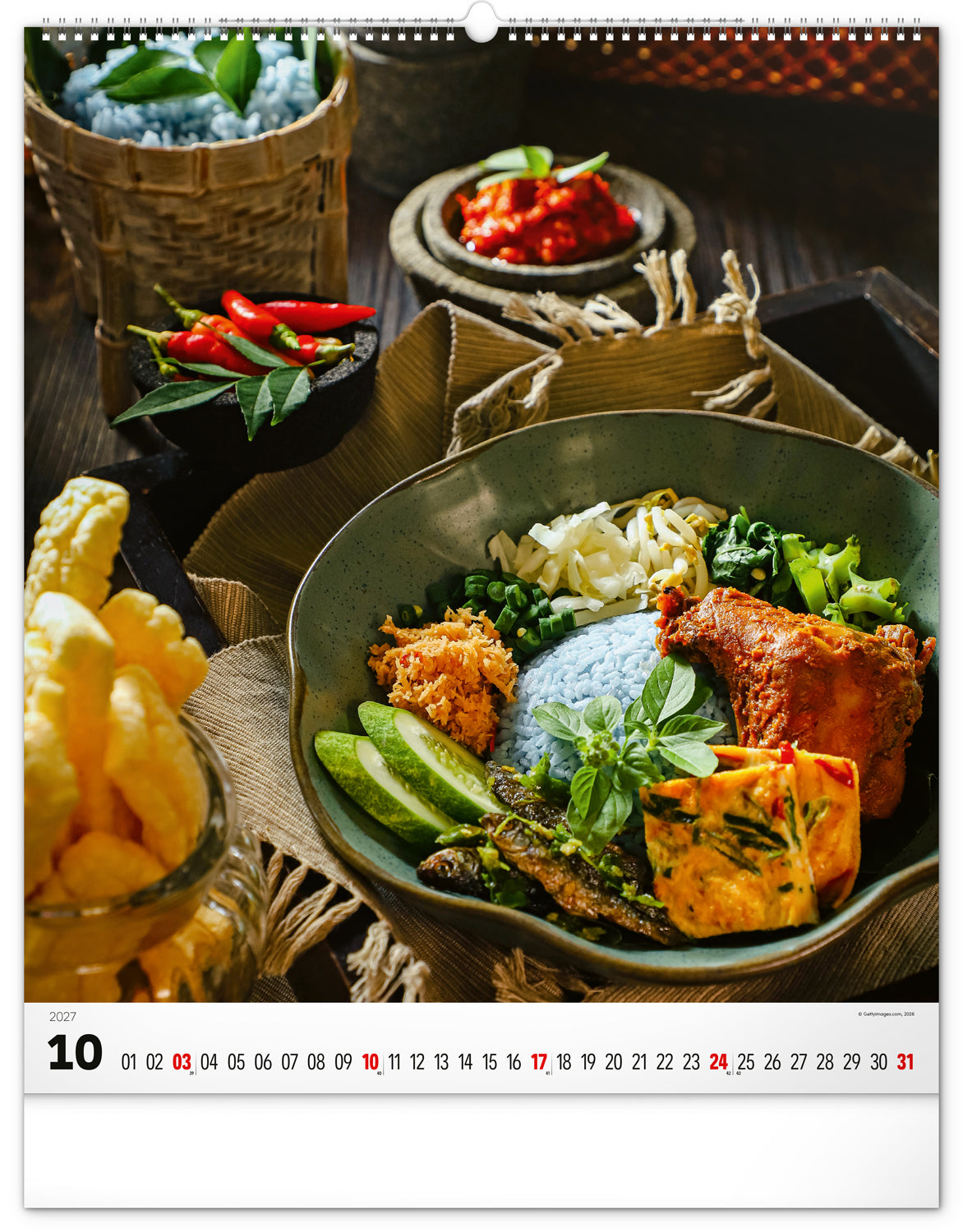 Wandkalender Gourmet 2027, 48 x 56 cm