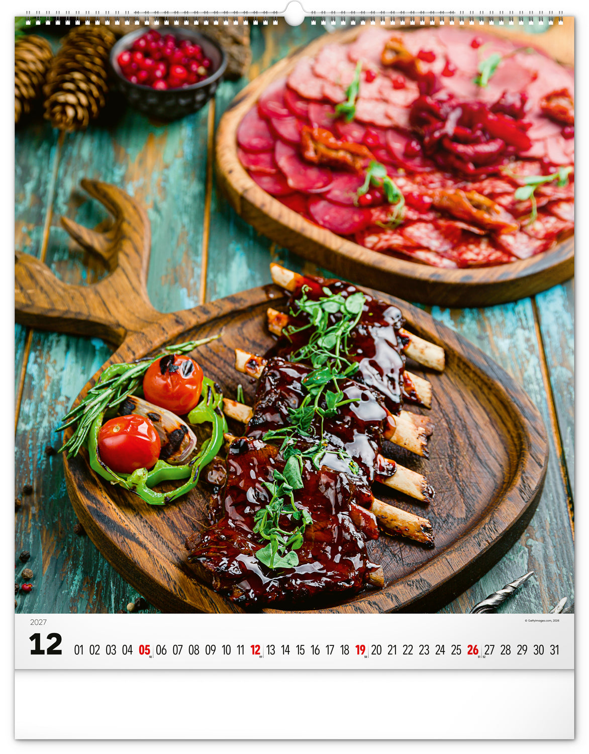 Wandkalender Gourmet 2027, 48 x 56 cm