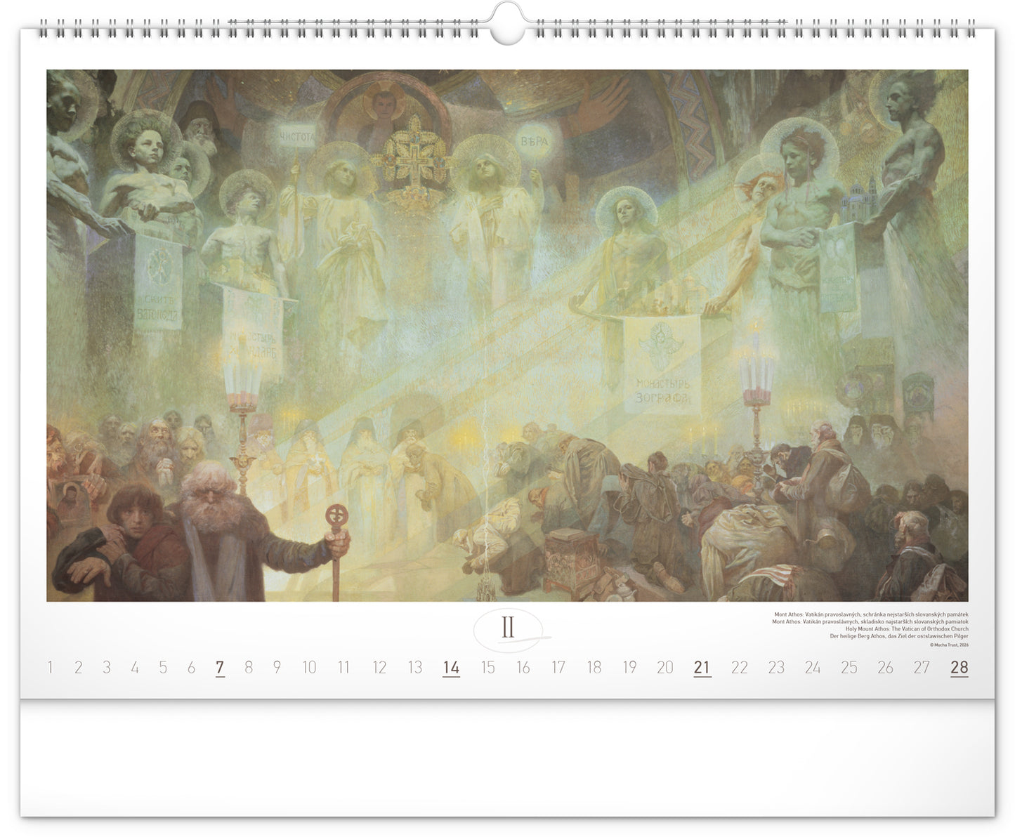 Wandkalender Slawisches Epos – Alfons Mucha 2027, 48 x 33 cm