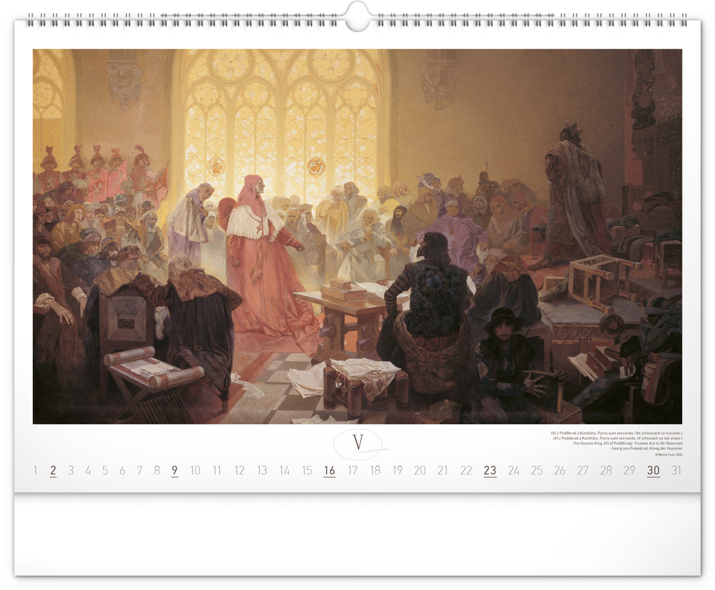 Wandkalender Slawisches Epos – Alfons Mucha 2027, 48 x 33 cm