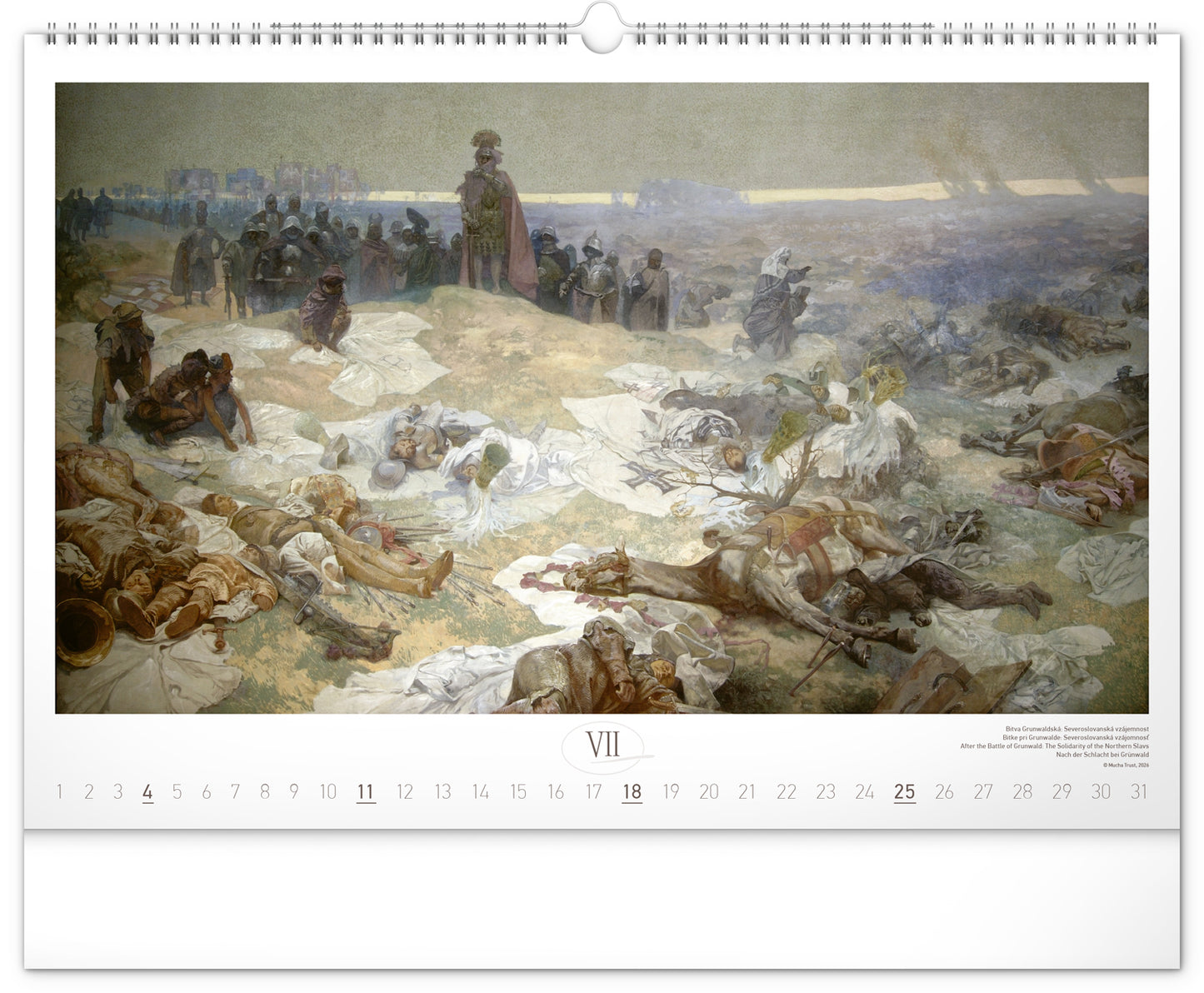 Wandkalender Slawisches Epos – Alfons Mucha 2027, 48 x 33 cm