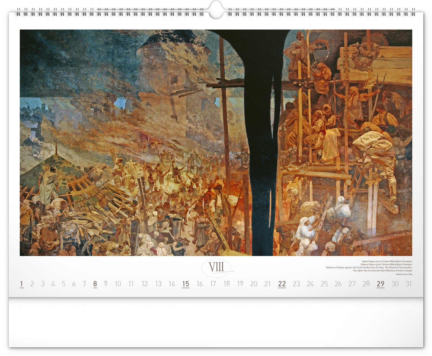 Wandkalender Slawisches Epos – Alfons Mucha 2027, 48 x 33 cm