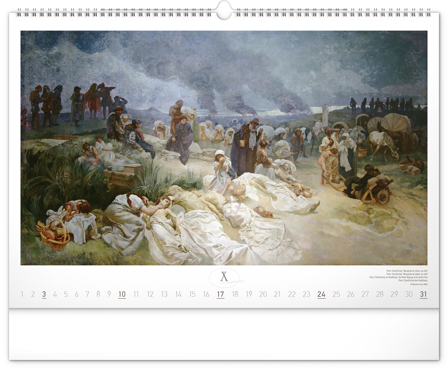 Wandkalender Slawisches Epos – Alfons Mucha 2027, 48 x 33 cm
