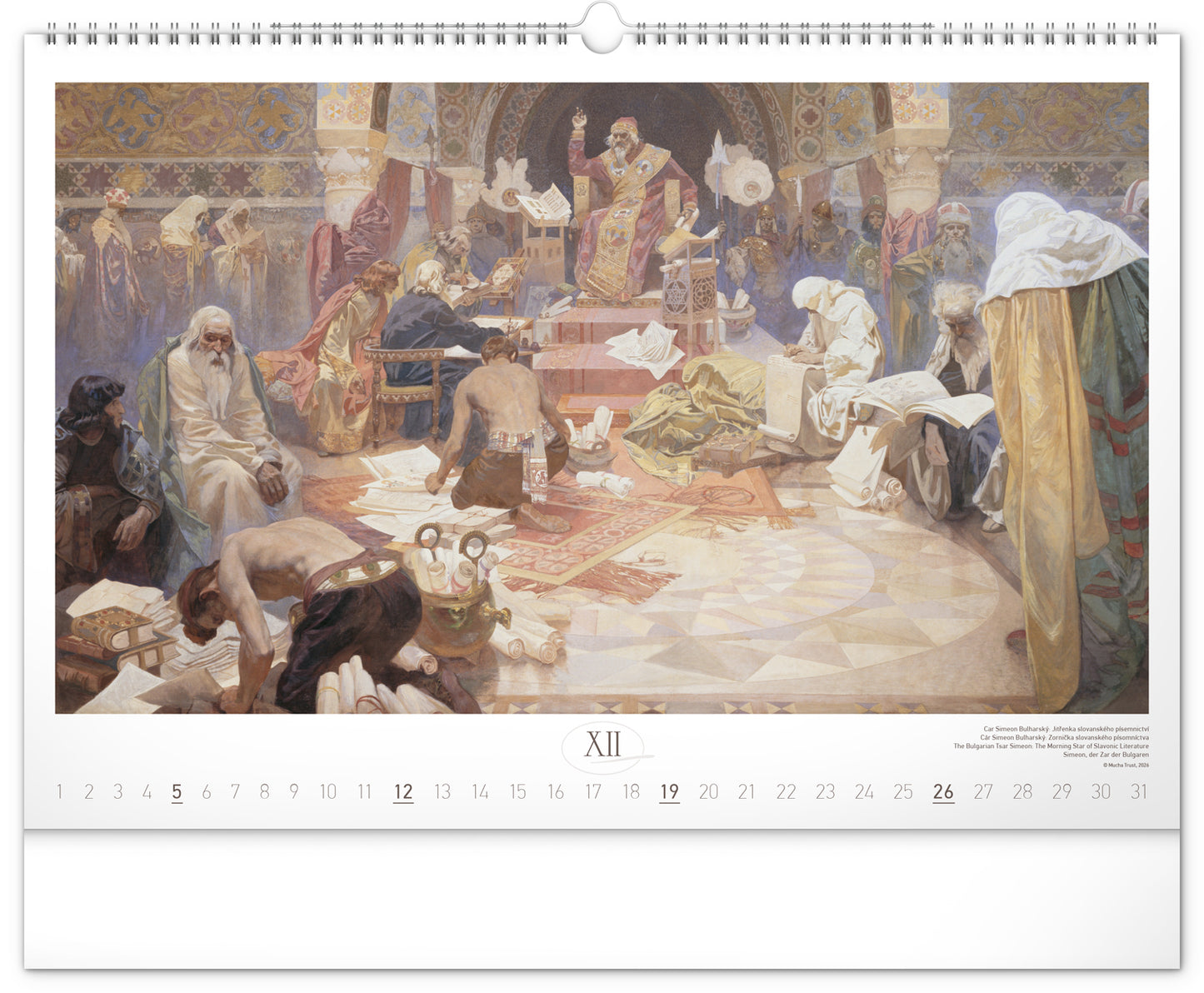 Wandkalender Slawisches Epos – Alfons Mucha 2027, 48 x 33 cm