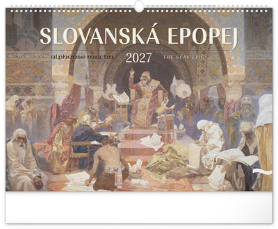Wandkalender Slawisches Epos – Alfons Mucha 2027, 48 x 33 cm