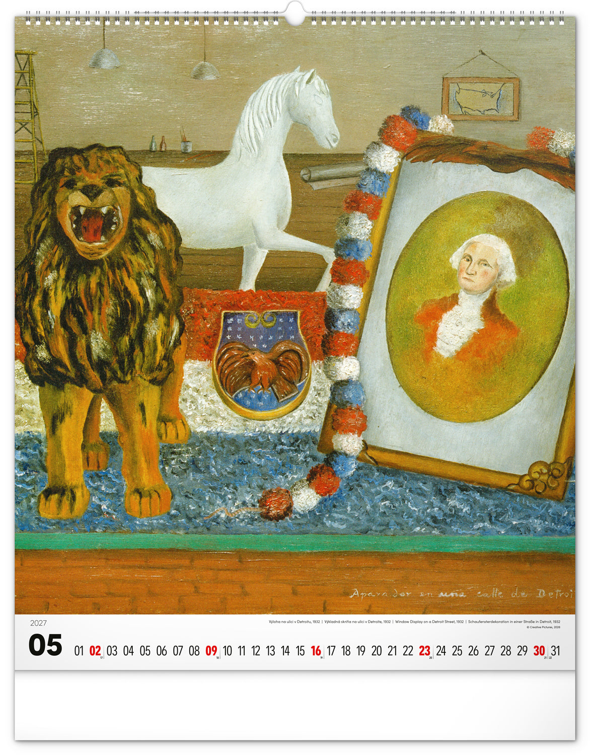 Wandkalender Frida Kahlo 2027, 48 x 56 cm