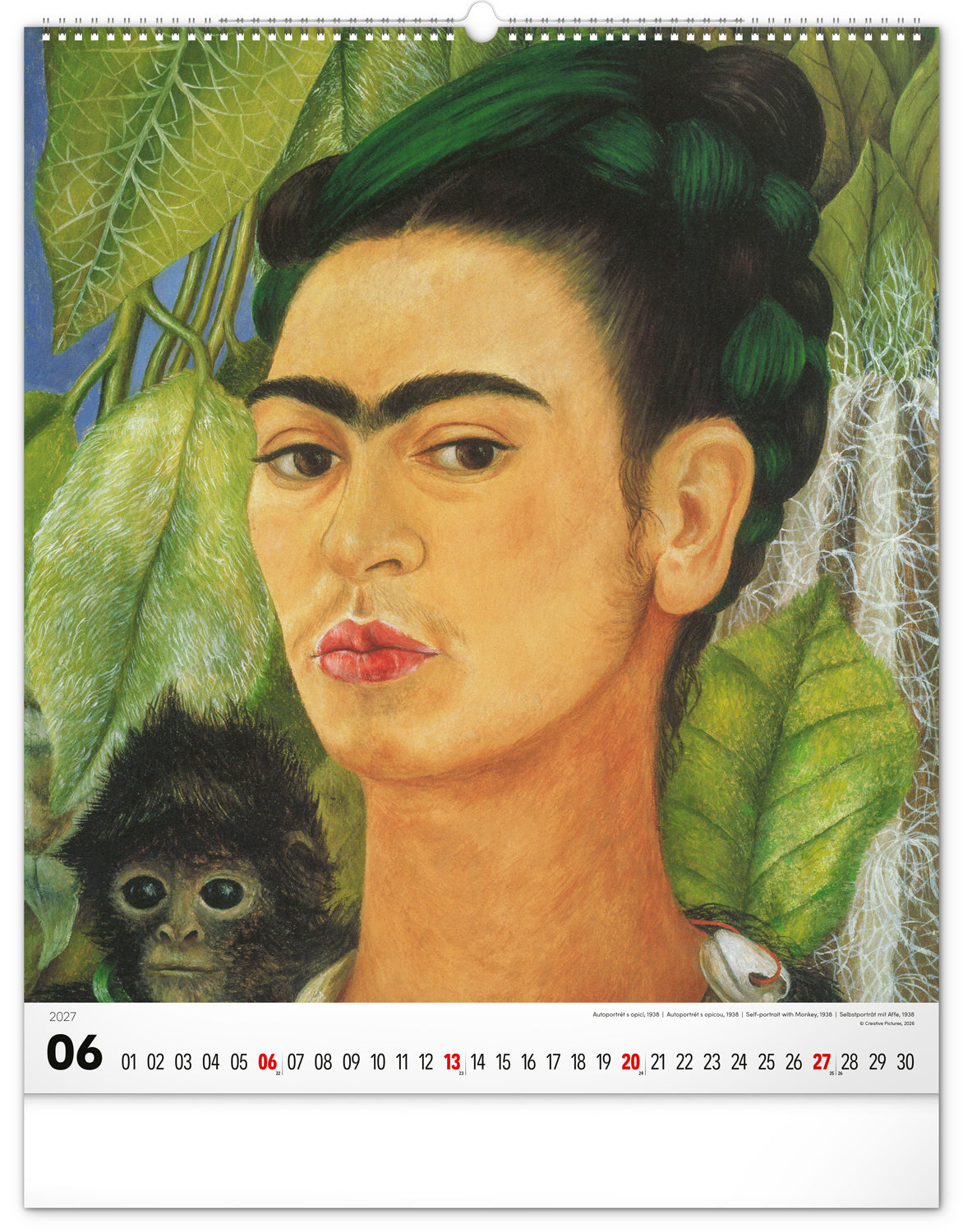 Wandkalender Frida Kahlo 2027, 48 x 56 cm