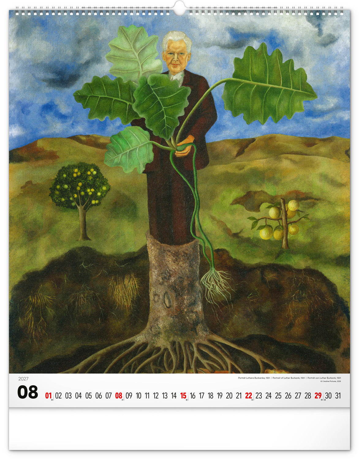 Wandkalender Frida Kahlo 2027, 48 x 56 cm