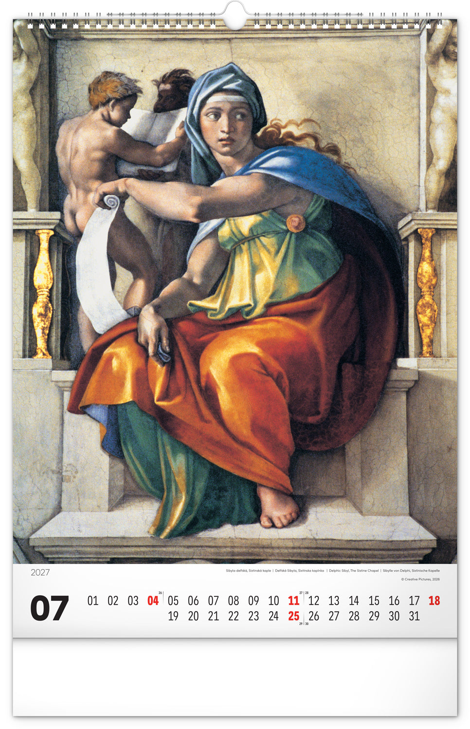 Wandkalender Renaissance 2027, 33 x 46 cm