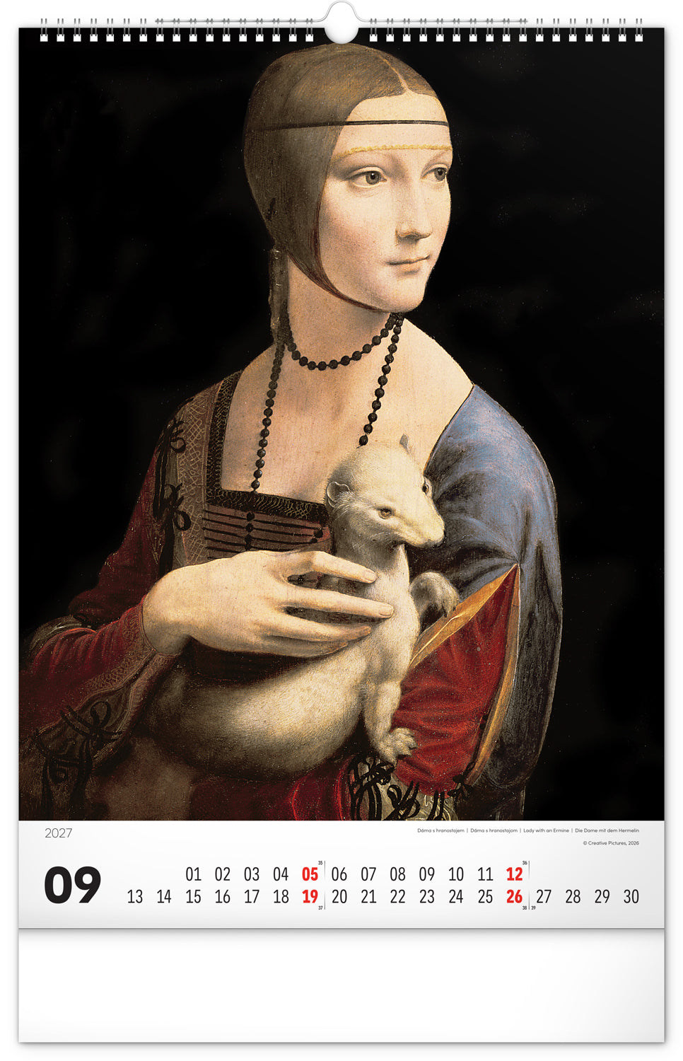 Wandkalender Renaissance 2027, 33 x 46 cm