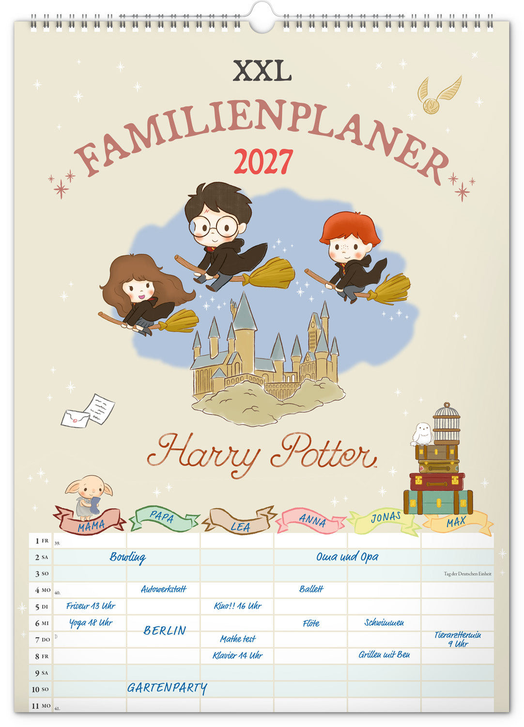Familienplaner Harry Potter XL 2027, 33 x 46 cm