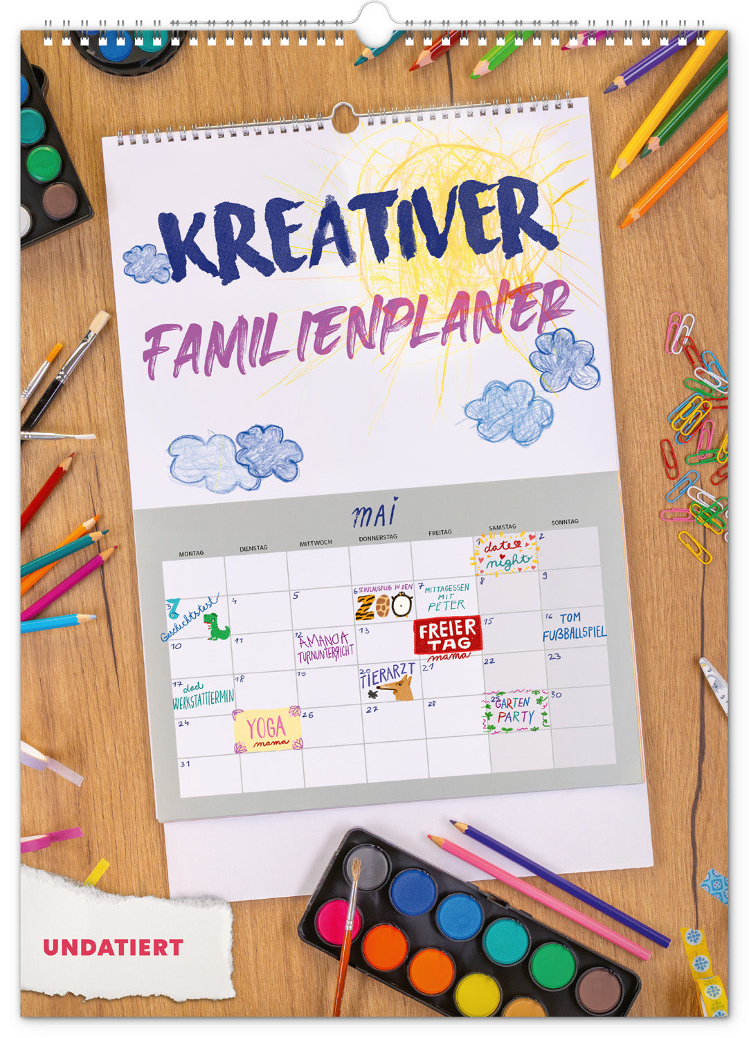 Kreativer Familienplaner, undatiert, 33 x 46 cm