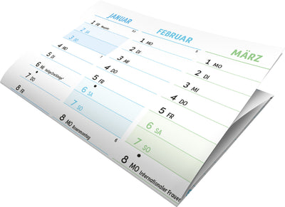 Jahreskalender 2027 A2, 59,4 x 42 cm