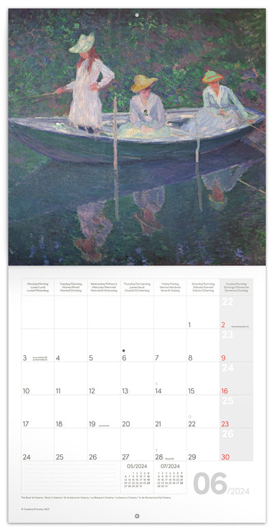 Broschürenkalender Claude Monet 2024, 30 × 30 cm