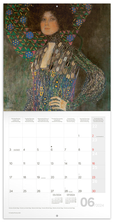 Broschürenkalender Gustav Klimt 2024, 30 × 30 cm