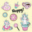 Broschürenkalender Happy Unicorns 2025, 30 x 30 cm