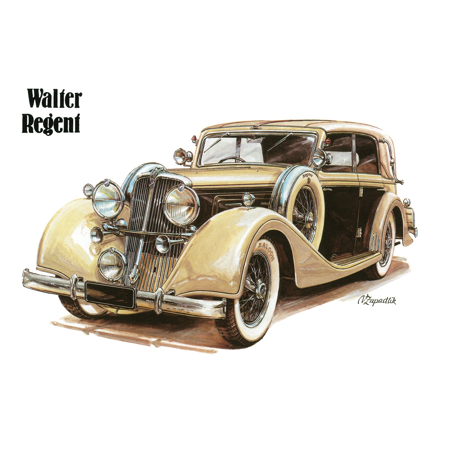 Broschürenkalender Oldtimer - Václav Zapadlík, 2025, 30 x 30 cm