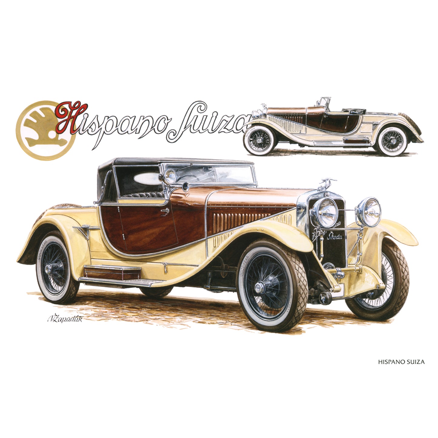 Broschürenkalender Oldtimer - Václav Zapadlík, 2025, 30 x 30 cm
