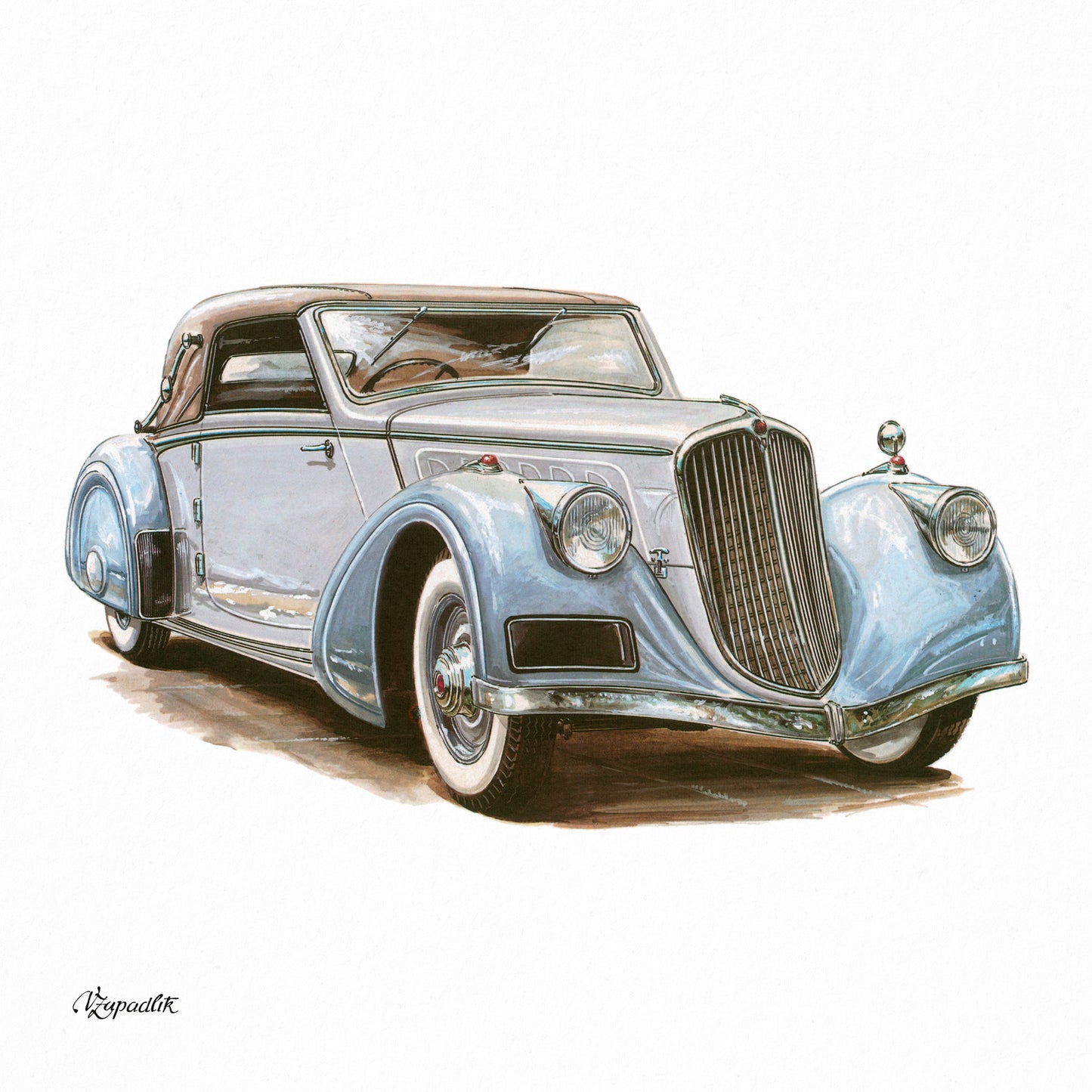 Broschürenkalender Classic Cars – Václav Zapadlík 2026, 30 x 30 cm