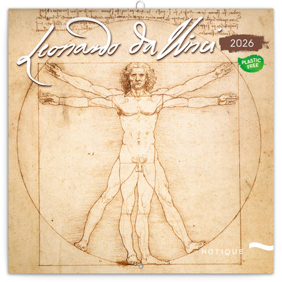 Broschürenkalender Leonardo da Vinci 2026, 30 x 30 cm