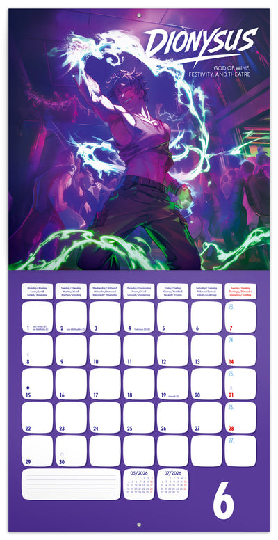 Broschürenkalender Anime New Pantheon 2026, 30 × 30 cm