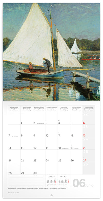 Broschürenkalender Claude Monet 2027, 30 x 30 cm