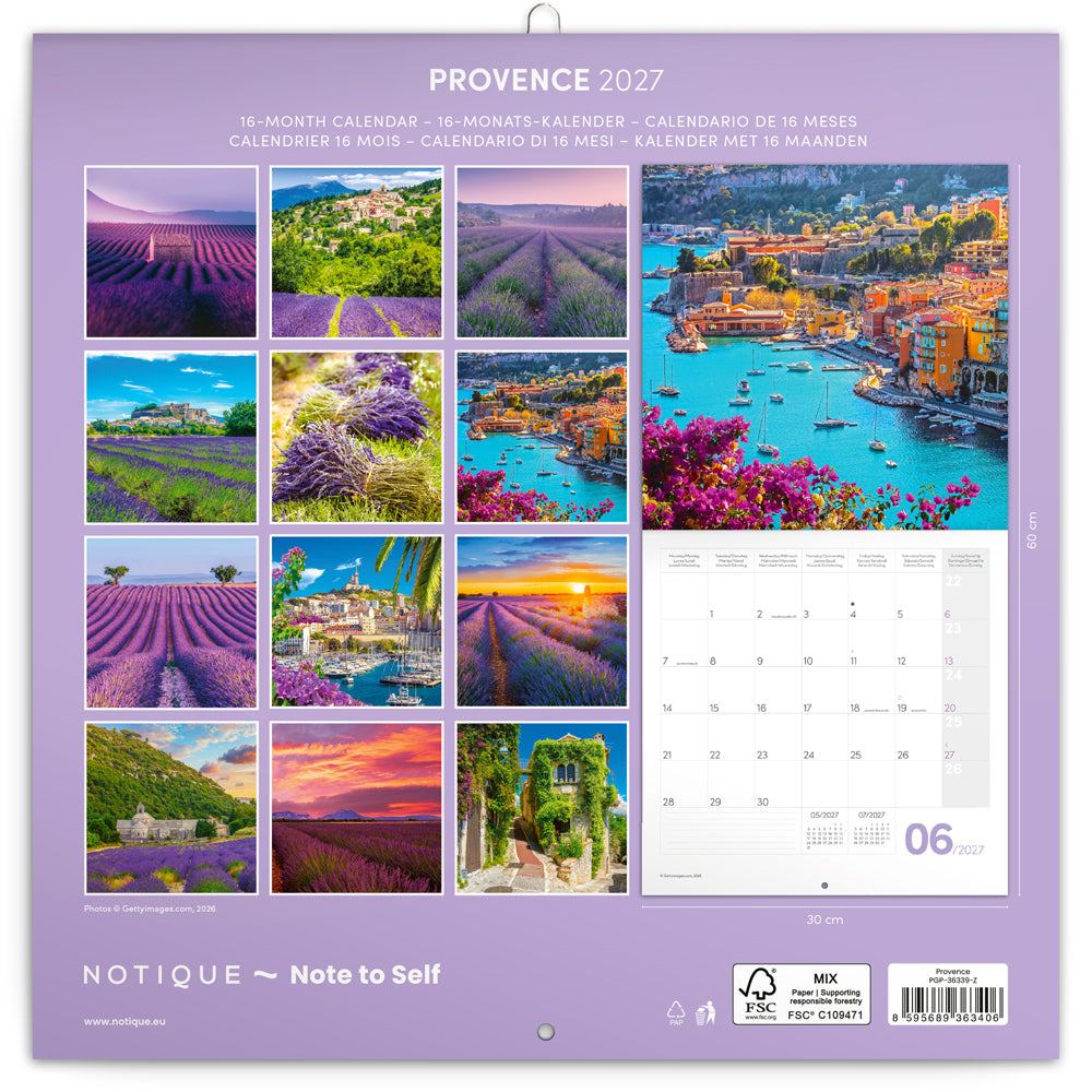 Broschürenkalender Provence 2027, 30 x 30 cm
